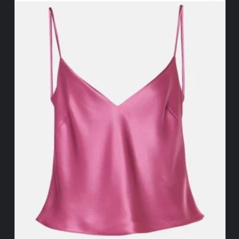 GALVAN LONDON SATIN V NECK CAMISOLE in Rose 44